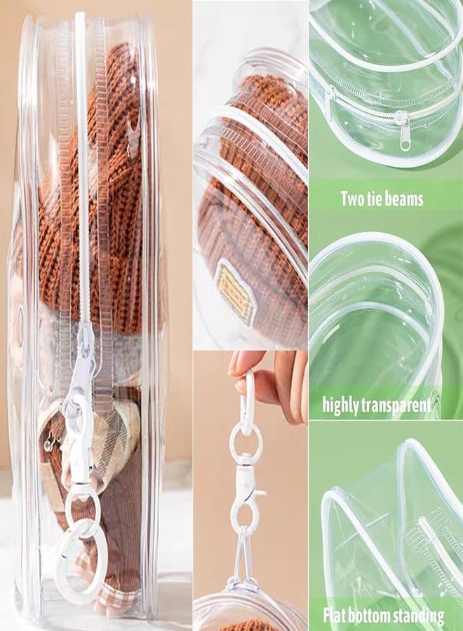 Ouliget Clear Figures Display Bag with Keychain,Doll Display Collectibles PVC Bag ,Portable Dustproof Standing Protectors, 7.2 Inches - Image 3